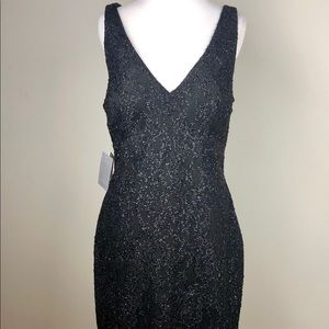 Marina Cocktail Dress Black Size 12 Sheath NWT never worn